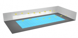 éclairage led piscine municipale