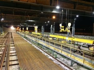 éclairage led pont roulant sncf